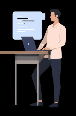 What are the main SEO components? a man holding his laptop showing the main components of a seo campaign